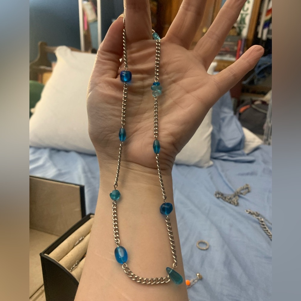 ❤️5 for $20❤️Blue Necklace - Picture 3 of 7